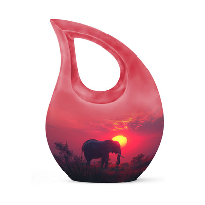 10-inch Elephant themed memorial urn
