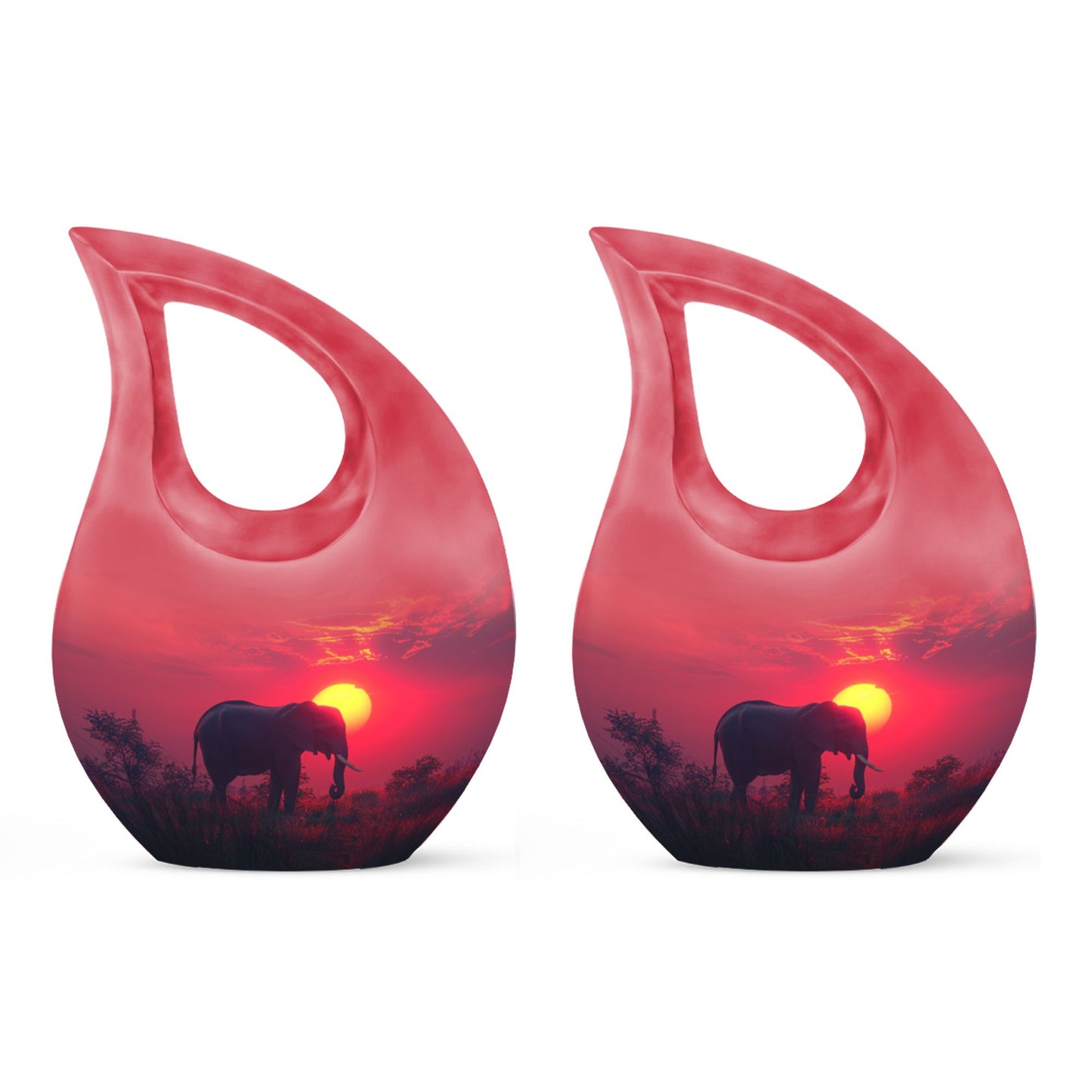 10-inch Elephant themed memorial urn
