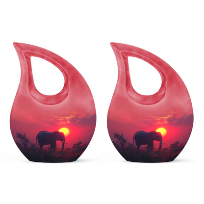 10-inch Elephant themed memorial urn