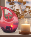 10-inch Elephant themed memorial urn