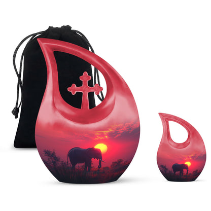 Elephant Memorial Urn - Affordable Keepsake Urn for Human Ashes