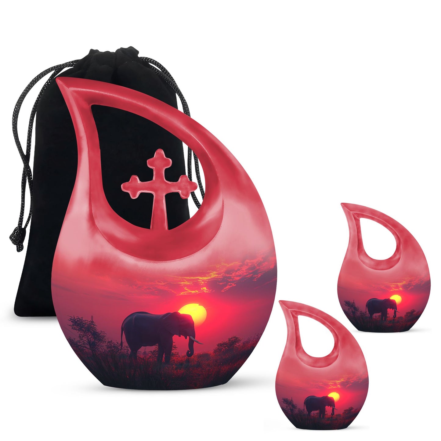 Elephant Memorial Urn - Affordable Keepsake Urn for Human Ashes