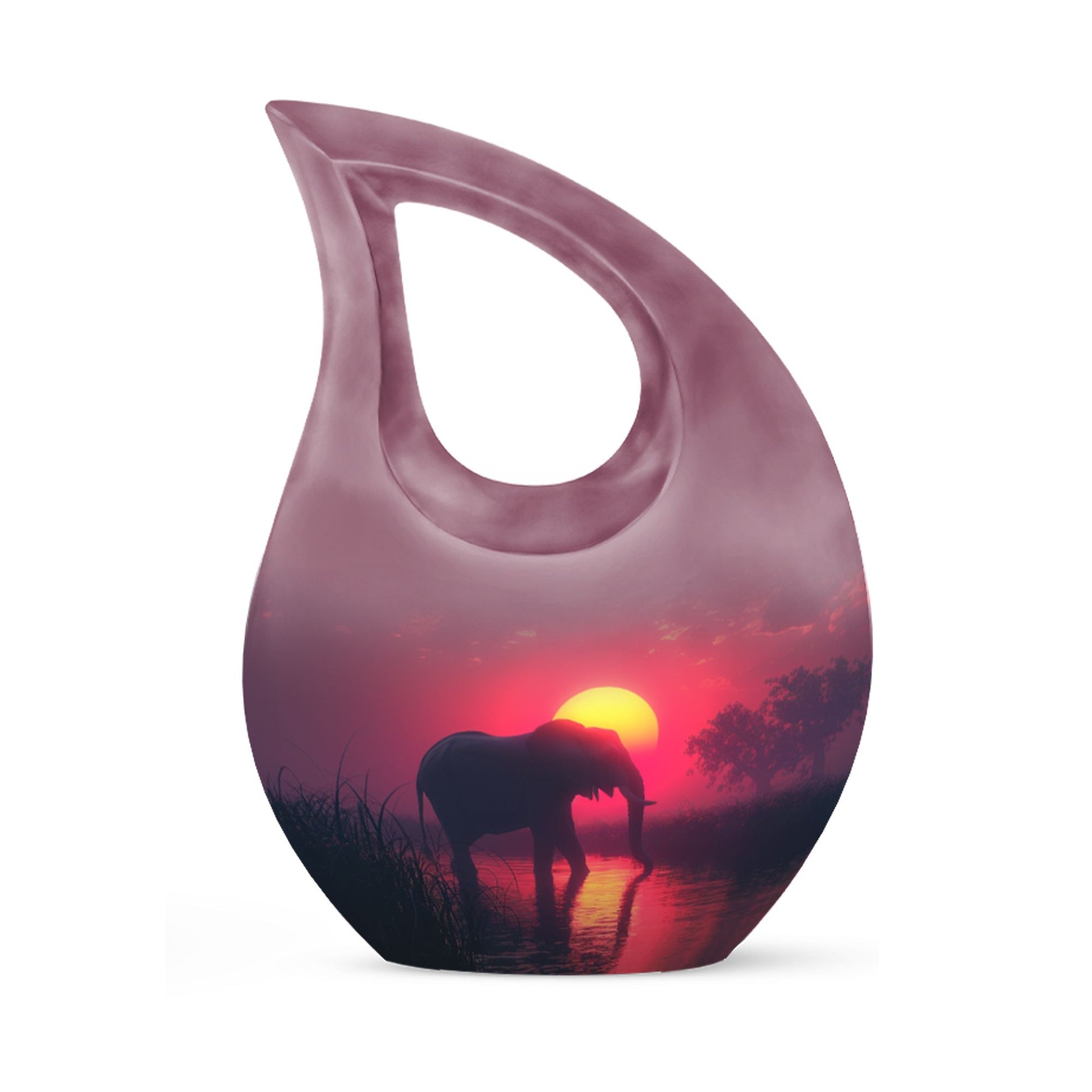 10-inch Elephant-themed Cross Drop Urn