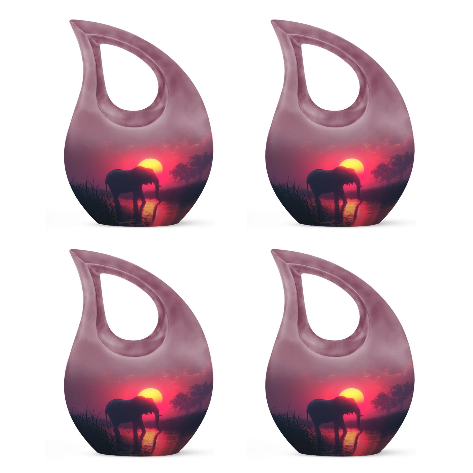 10-inch Elephant-themed Cross Drop Urn