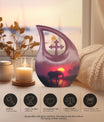10-inch Elephant-themed Cross Drop Urn