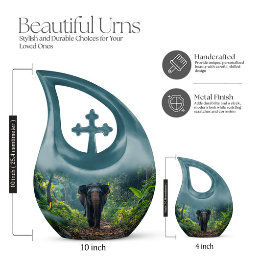 Unique 10 Inch Elephant Urn
