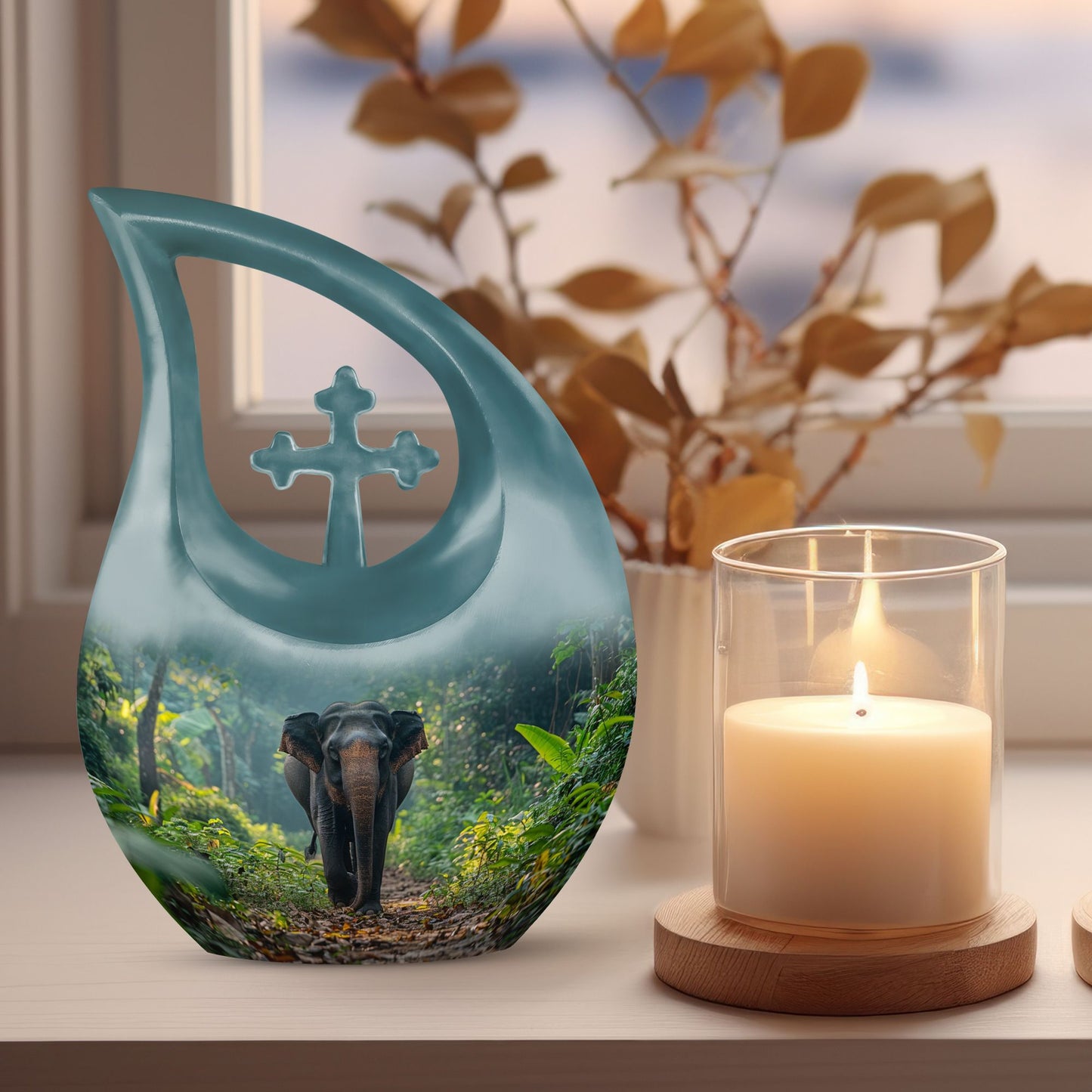 Unique 10 Inch Elephant Urn