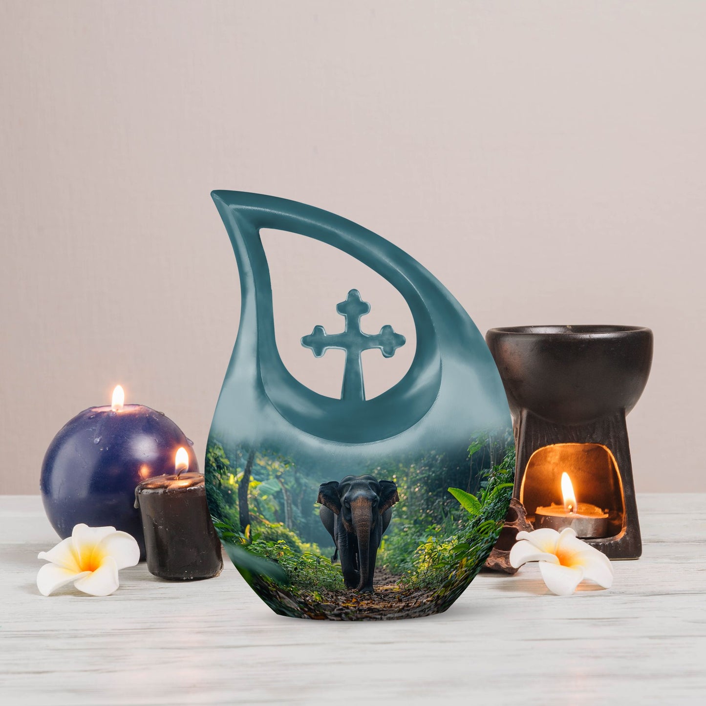 Unique 10 Inch Elephant Urn