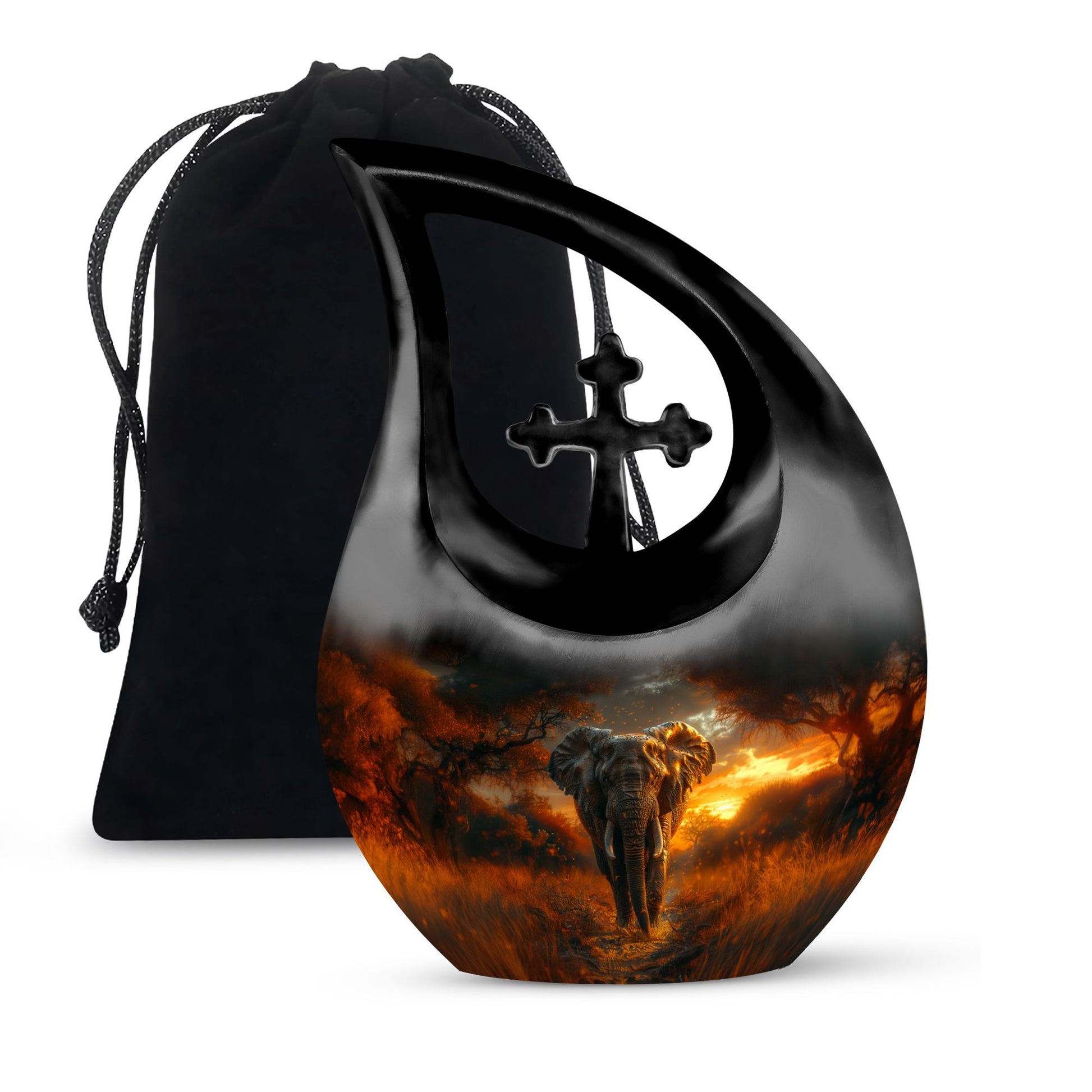 Elephant Urn: Cremation Container For Cremated Human Ashes