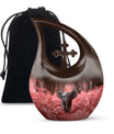 Cross Drop Elephant-Themed Cremation Keepsake Memorial Urn