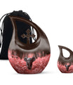 Cross Drop Elephant-Themed Cremation Keepsake Memorial Urn