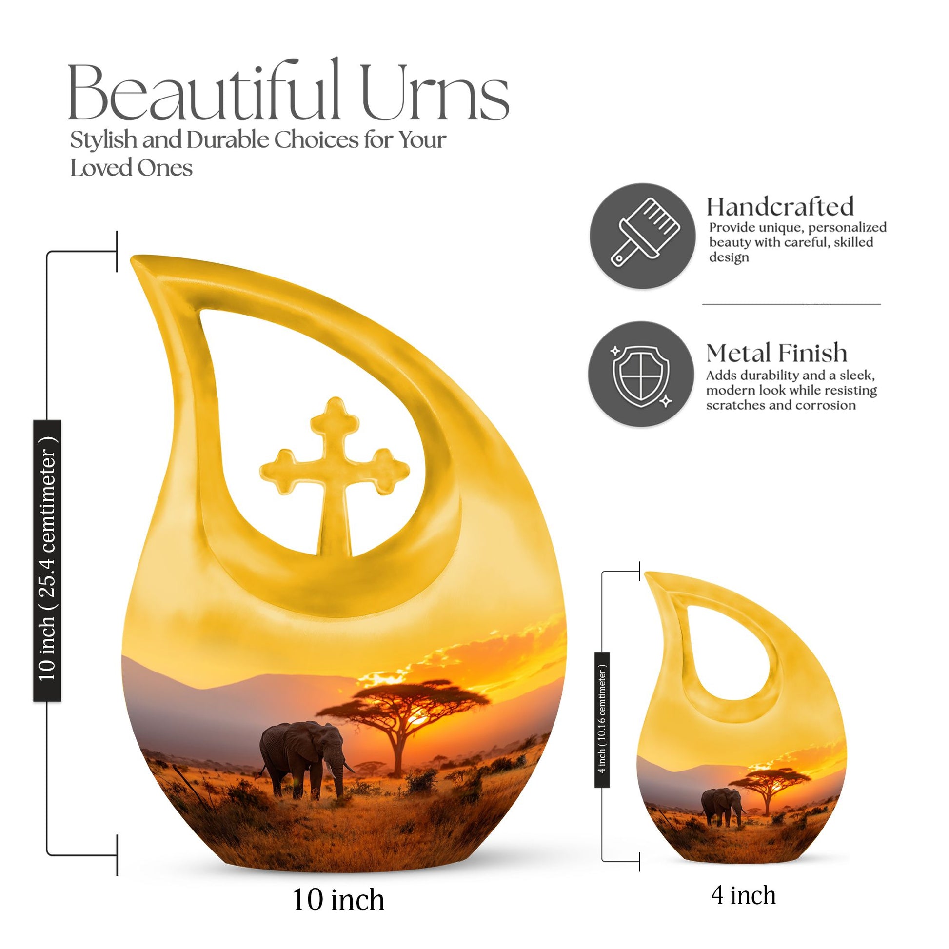 10-inch Elephant Urn 