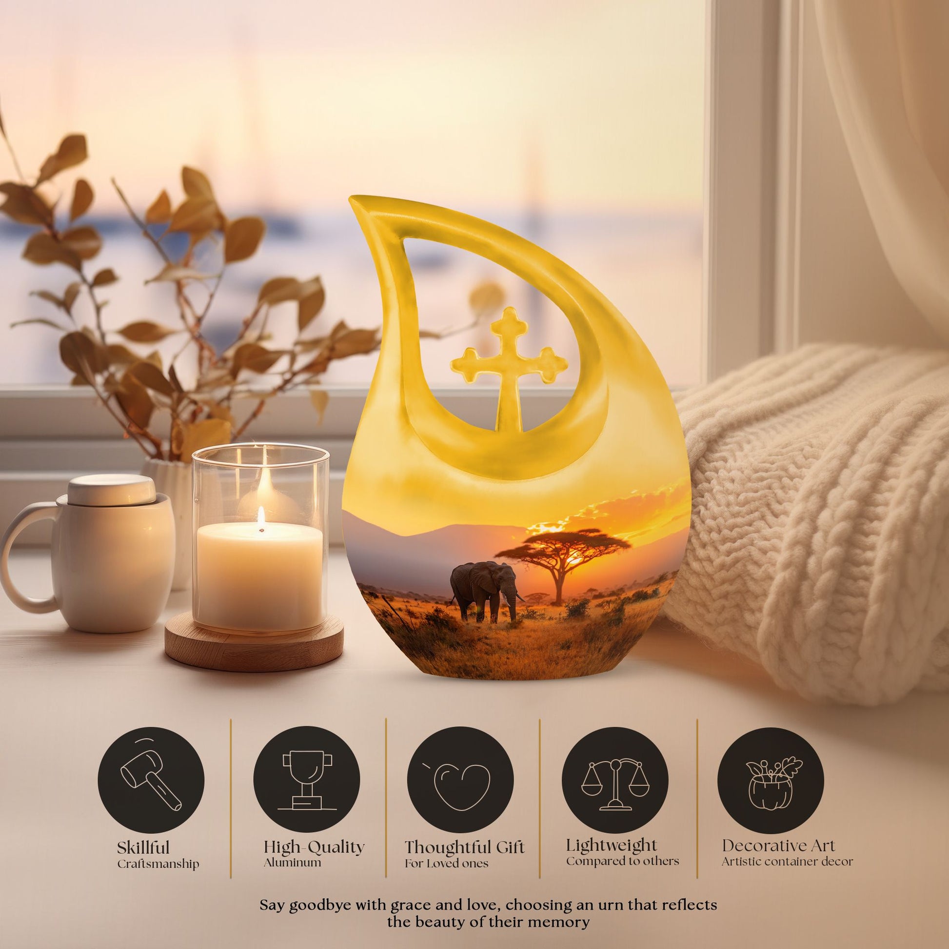 10-inch Elephant Urn 