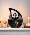 10-inch Elephant themed Cross-Drop Large Urn