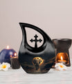 10-inch Elephant themed Cross-Drop Large Urn