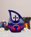 Elephant themed Cross Drop Medium Size Urn