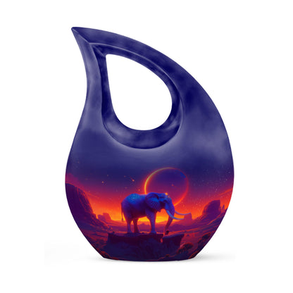 10-inch Elephant Themed Memorial Urn