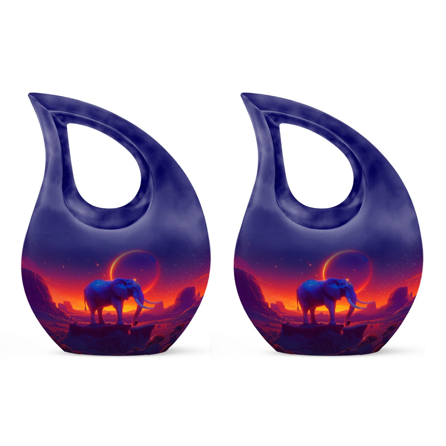 10-inch Elephant Themed Memorial Urn