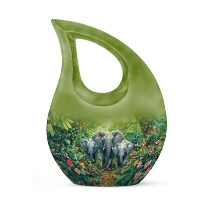 10 inch Elephant Family Urn