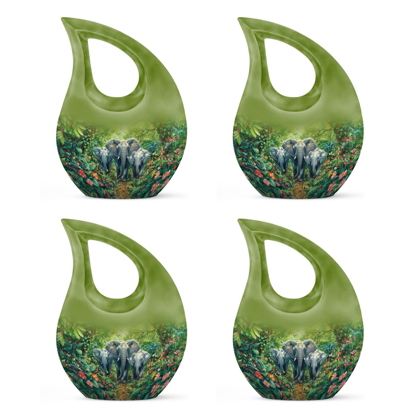 10 inch Elephant Family Urn