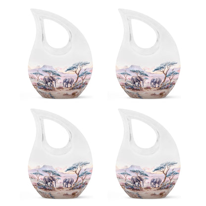 10-inch Elephant Family themed Urn