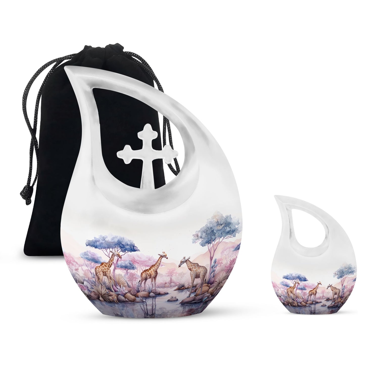 Personalized Elephant Cremation Urn for Mother - 10-inch, 200 cu in - Yatskia
