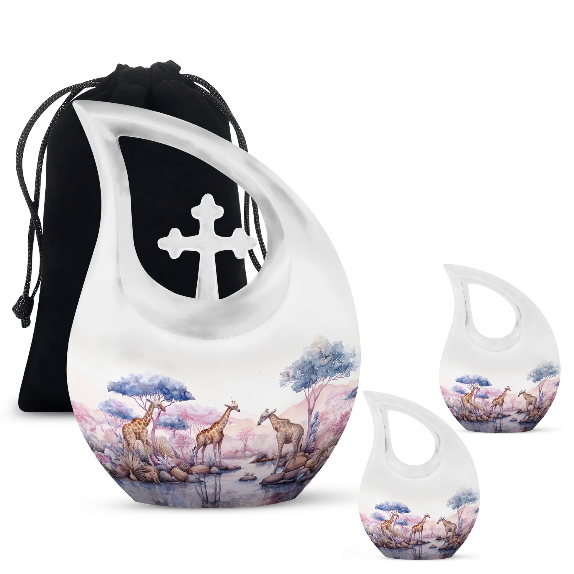 Elephant Family Urn: Cremation Container For Cremated Human Ashes