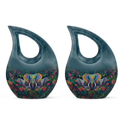10-inch Elephant Family Urn