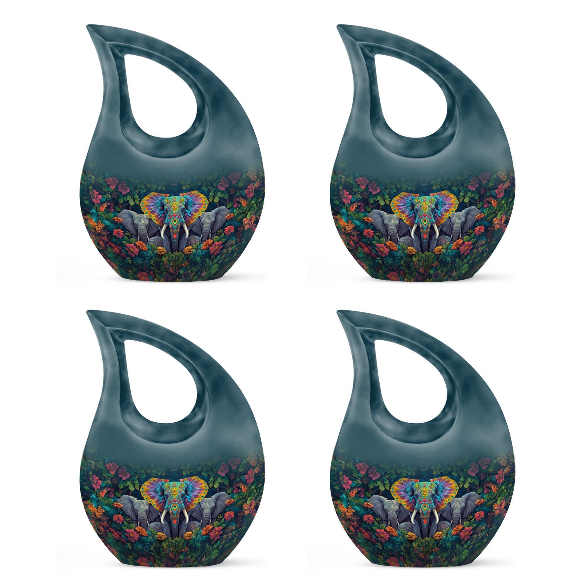 10-inch Elephant Family Urn