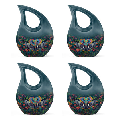 10-inch Elephant Family Urn