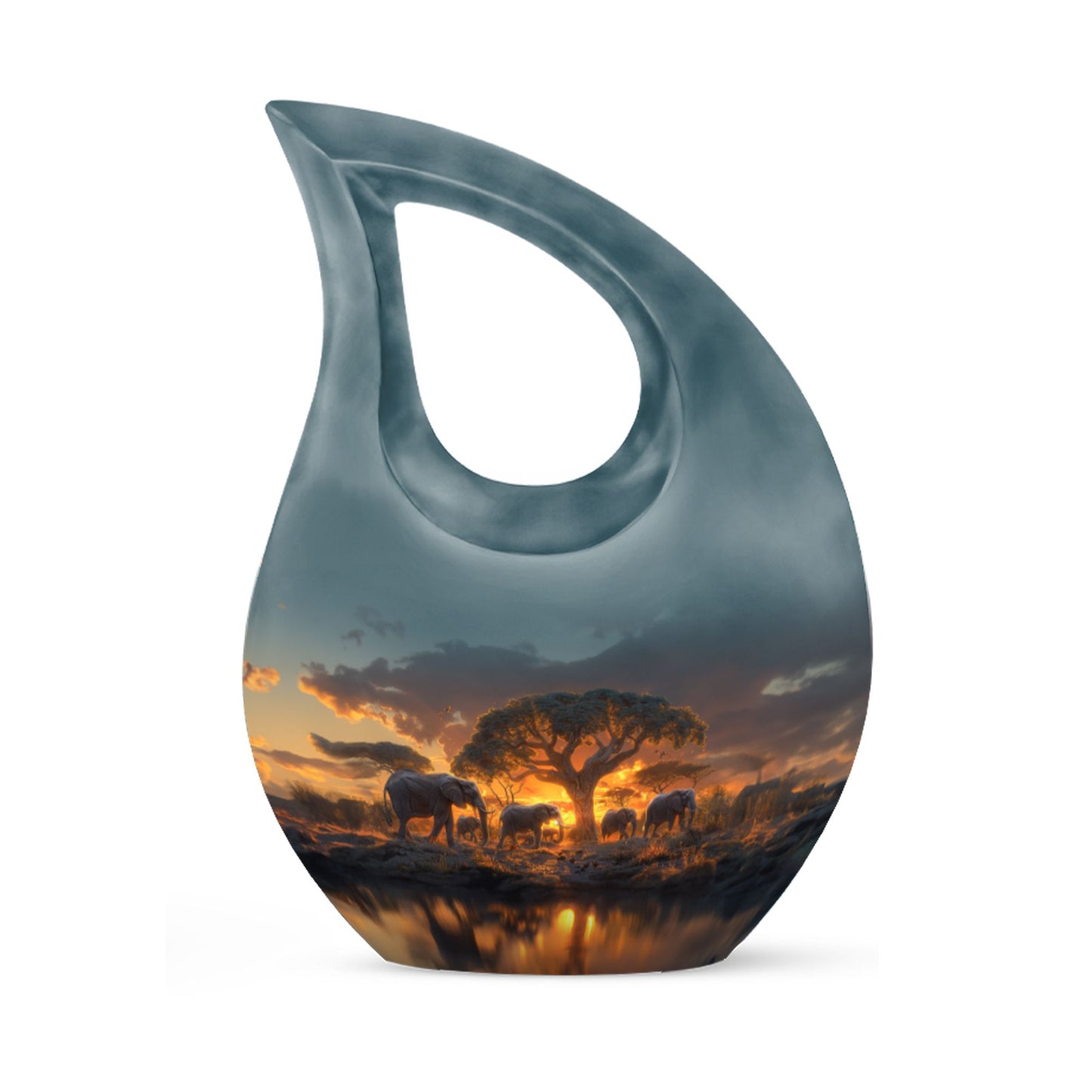 10-inch Elephant Family Urn