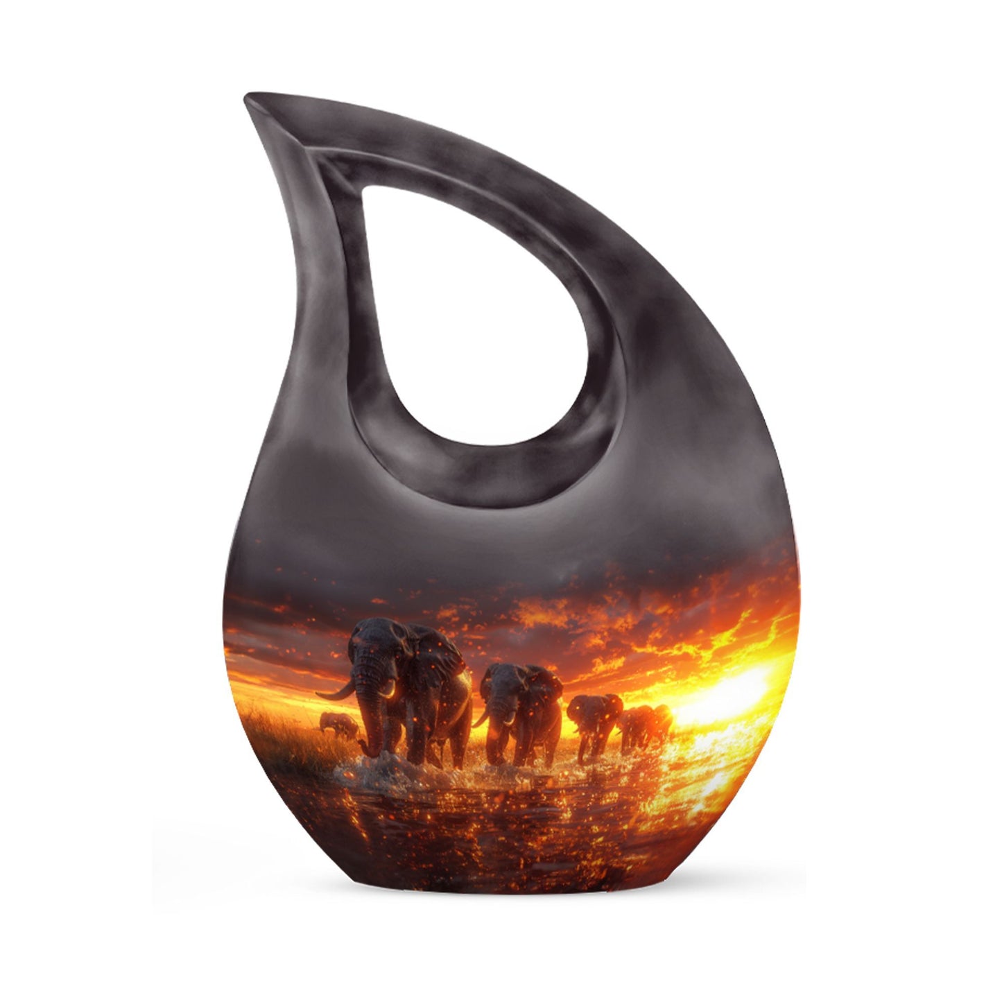 10-inch Elephant Family Urn