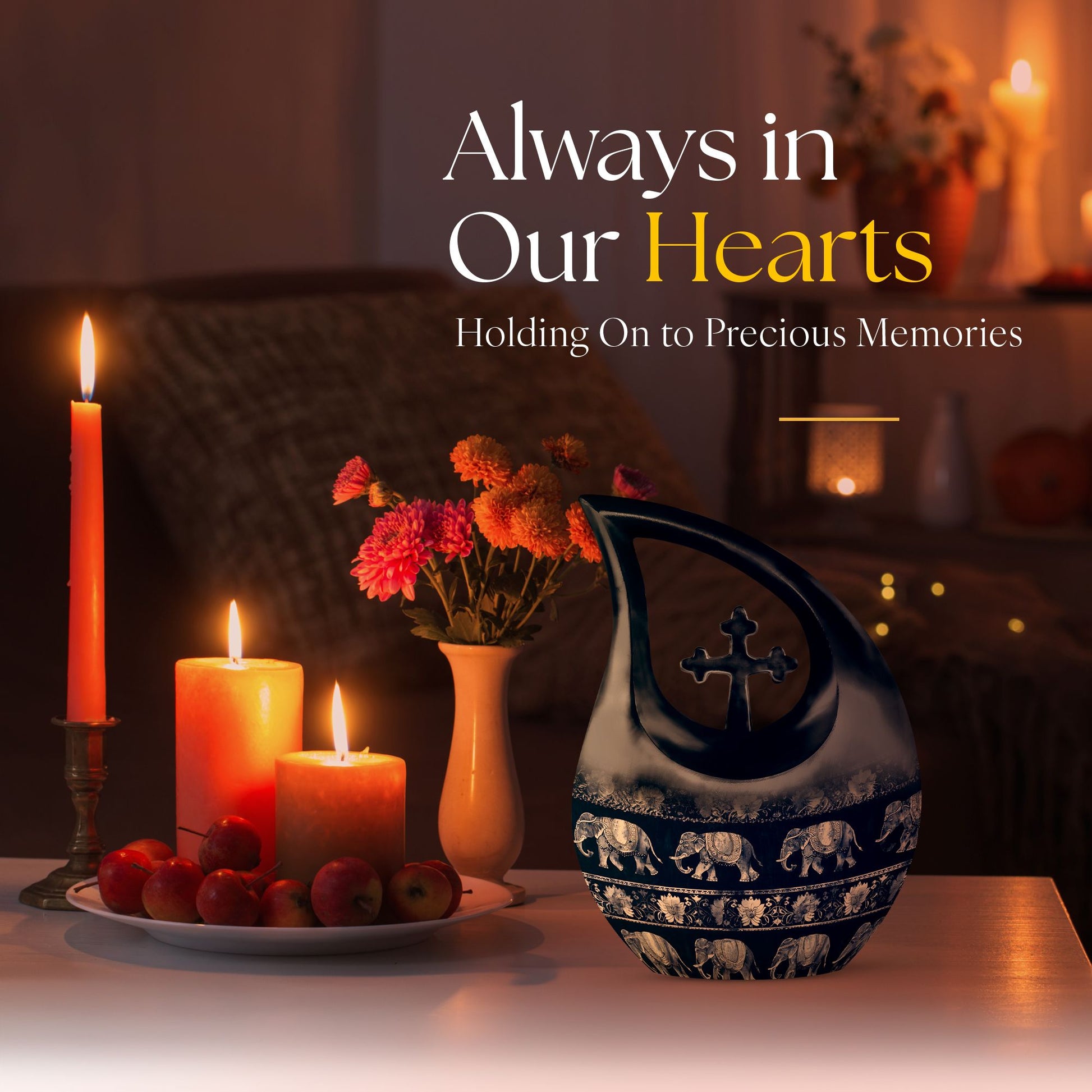 Affordable 10-inch Elephant Family Urn