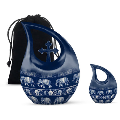 Affordable 10-inch Elephant Family Urn