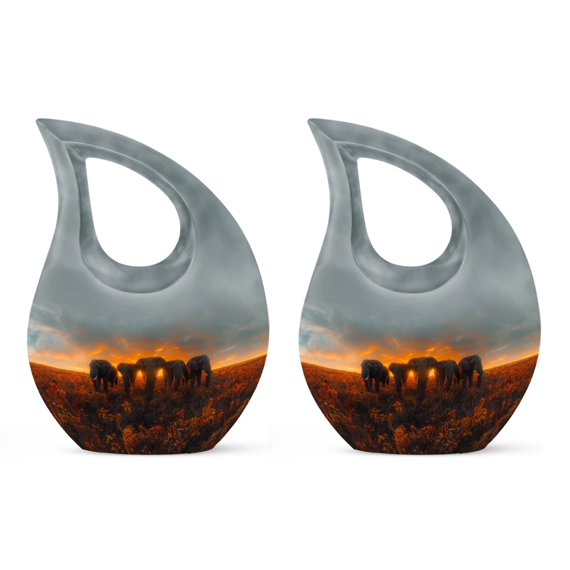 10-inch Elephant Family Urn