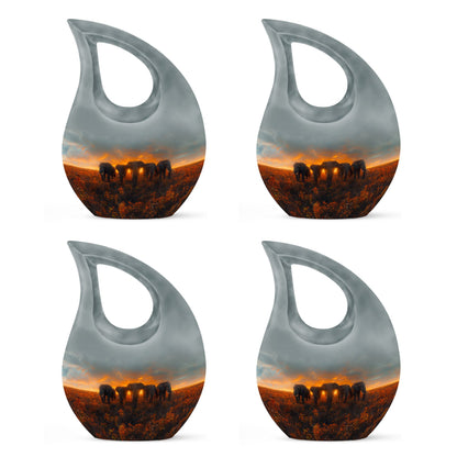 10-inch Elephant Family Urn
