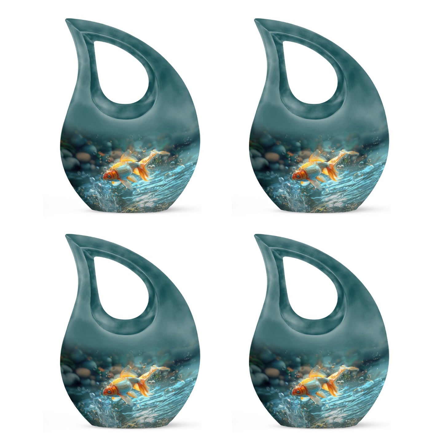 Gold Fish Theme 3 Inch Keepsake Pack of 4