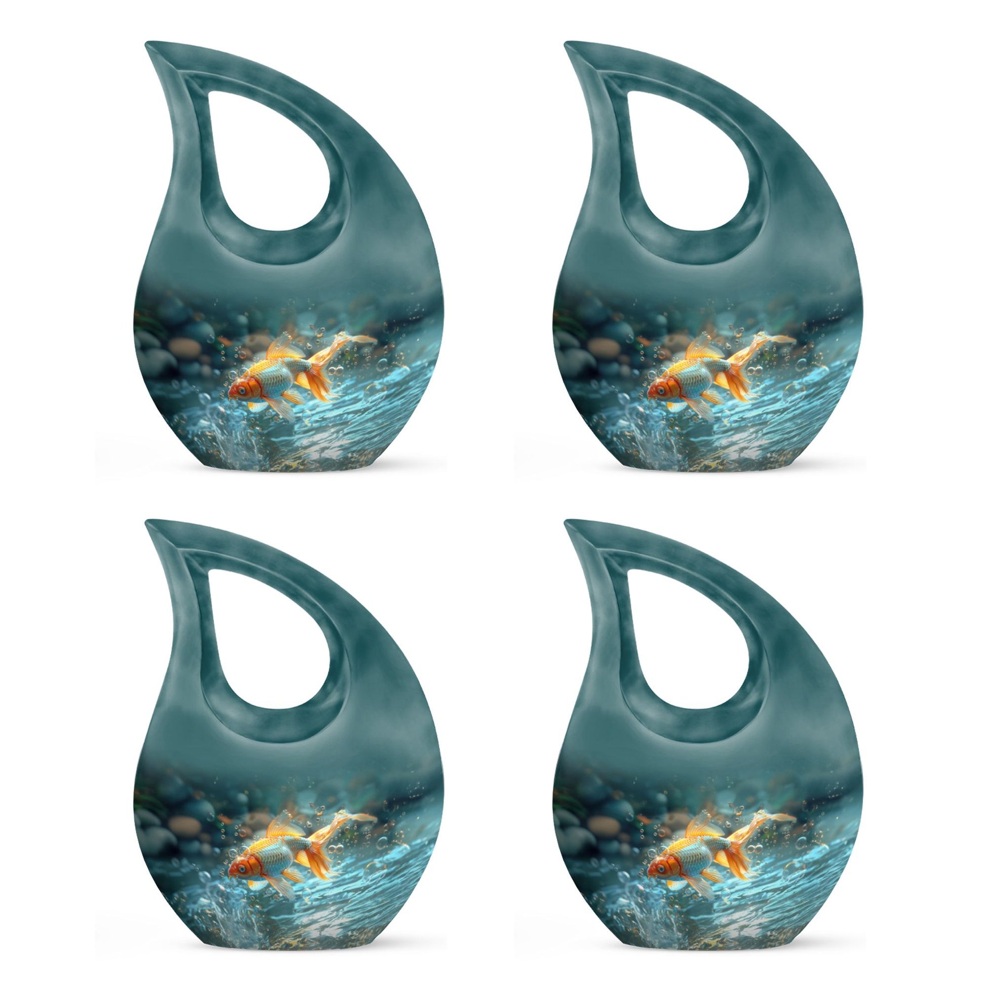 Gold Fish Theme 3 Inch Keepsake Pack of 4