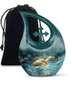 Gold Fish Urn - Container For Cremated Human Ashes