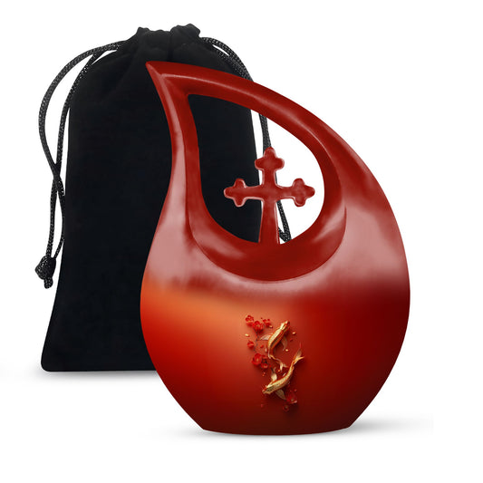 10-inch Gold Fish Urn