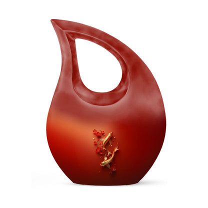 10-inch Gold Fish Urn