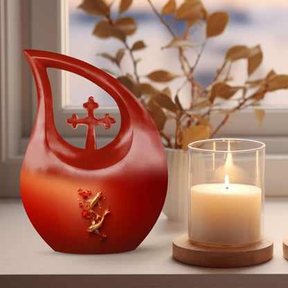 10-inch Gold Fish Urn