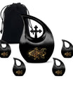 10-inch gold fish cross drop memorial urn