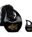 Gold Fish Urn: Elegant Memorial Cremation Vessel For Adults
