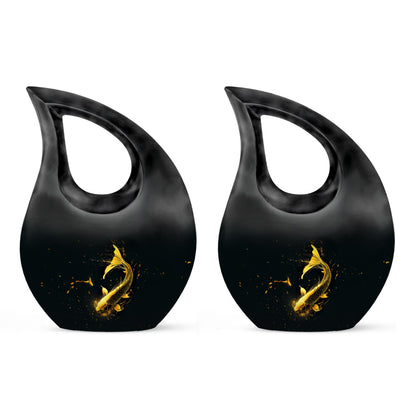 10-inch Gold Fish Memorial Urn