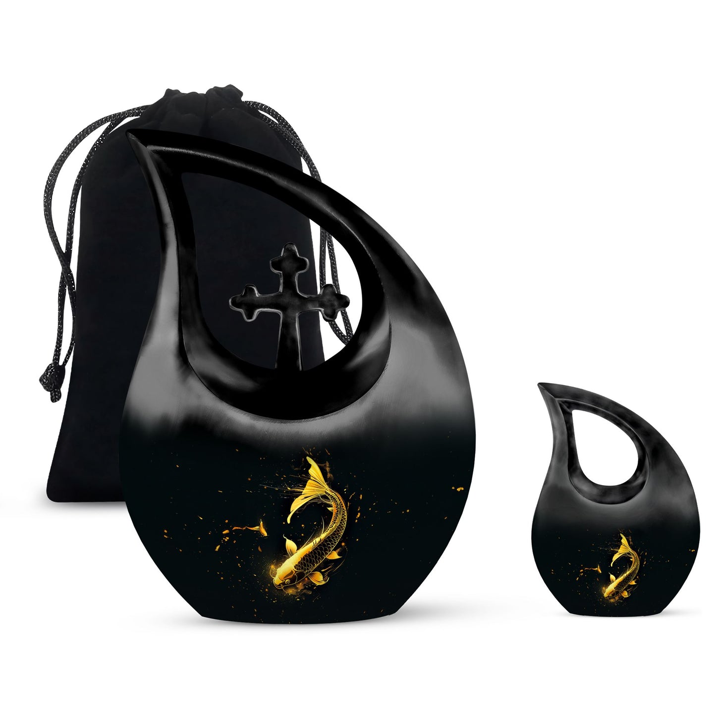 10-inch Gold Fish Memorial Urn