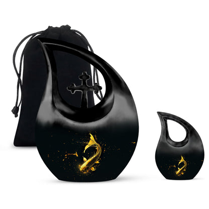 10-inch Gold Fish Memorial Urn