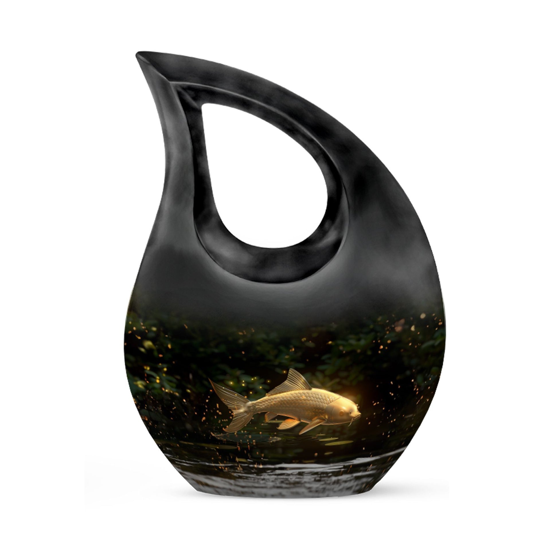 10-inch Gold Fish Urn