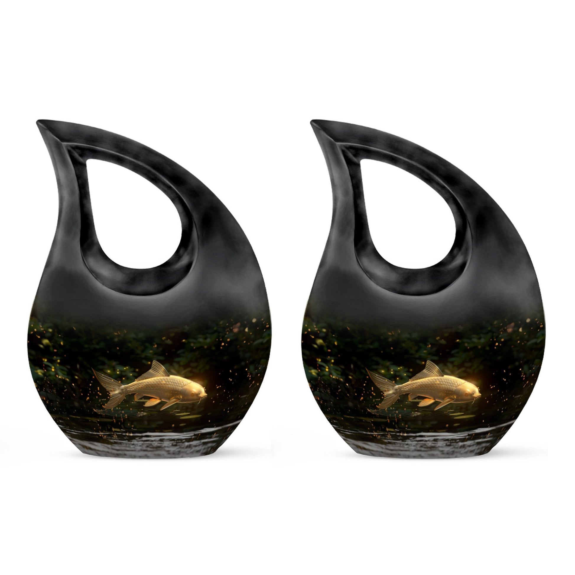 10-inch Gold Fish Urn