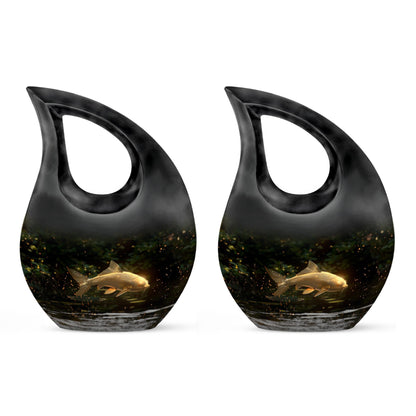 10-inch Gold Fish Urn